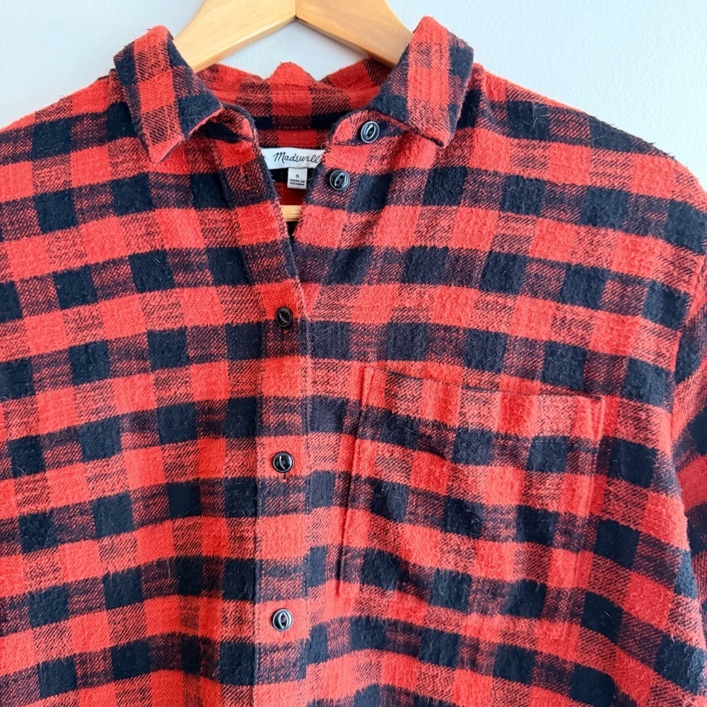 Madewell Flannel Oversized Ex-Boyfriend Shirt, Women's Size Small. - Picture 6 of 13